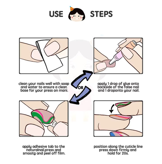 Luxury Press-On Nail Set – Long Lasting, Ultra-Gloss Gel Finish