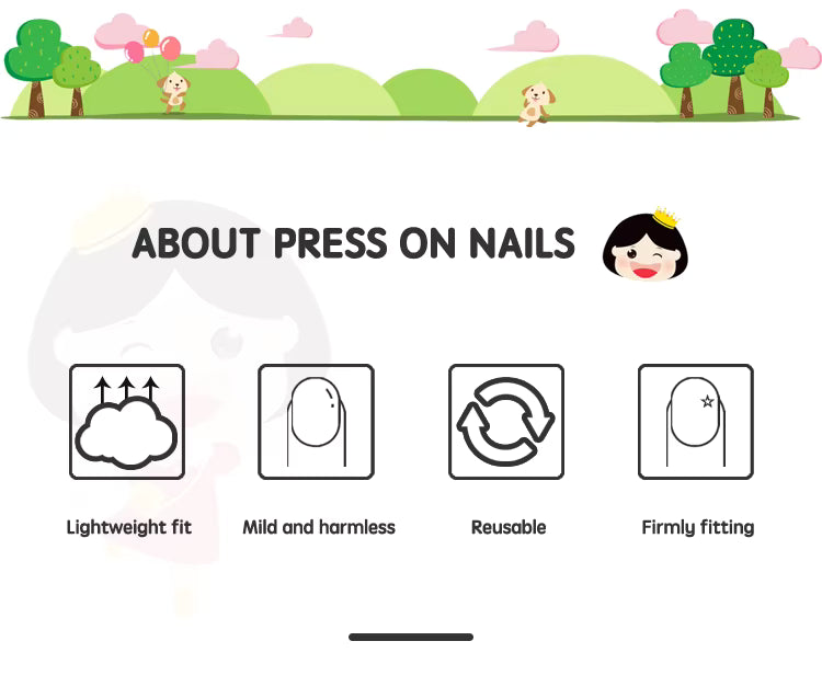 Luxury Press-On Nail Set – Long Lasting, Ultra-Gloss Gel Finish